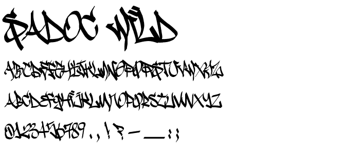 Sadoc Wild font